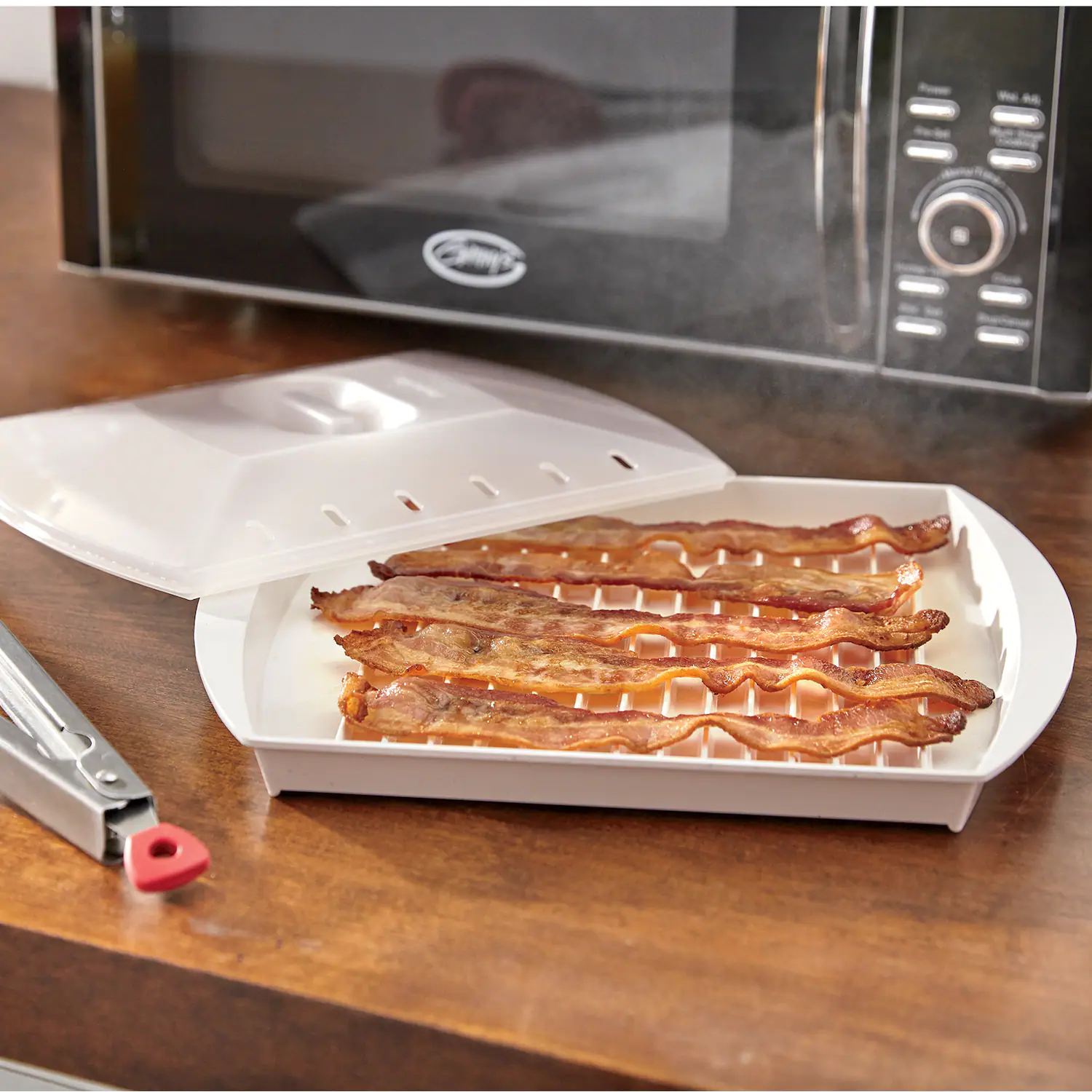 how long to defrost bacon in microwave