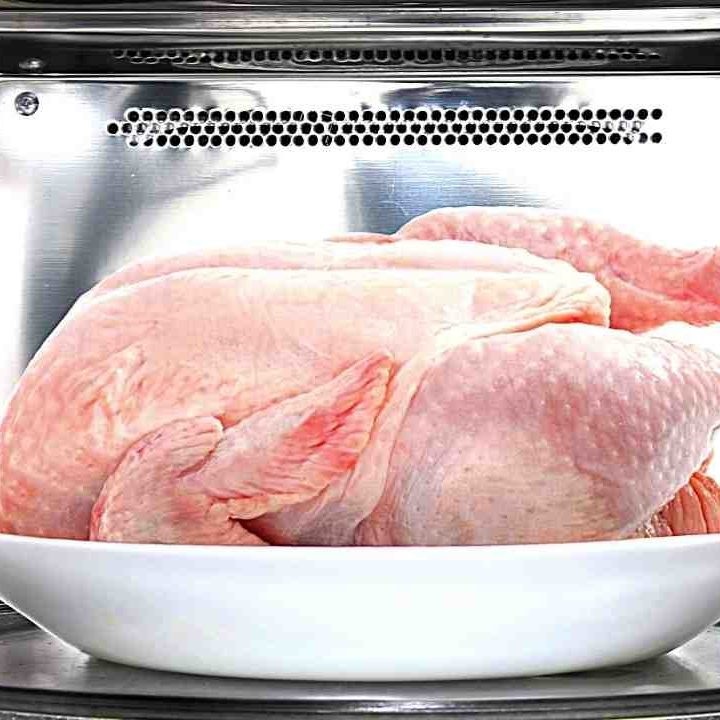 how to defrost chicken fast in microwave