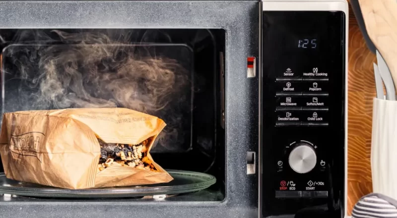 get rid of burnt microwave smell