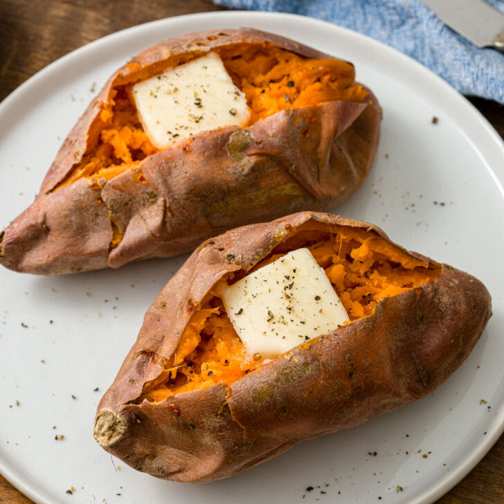 bake sweet potato in microwave