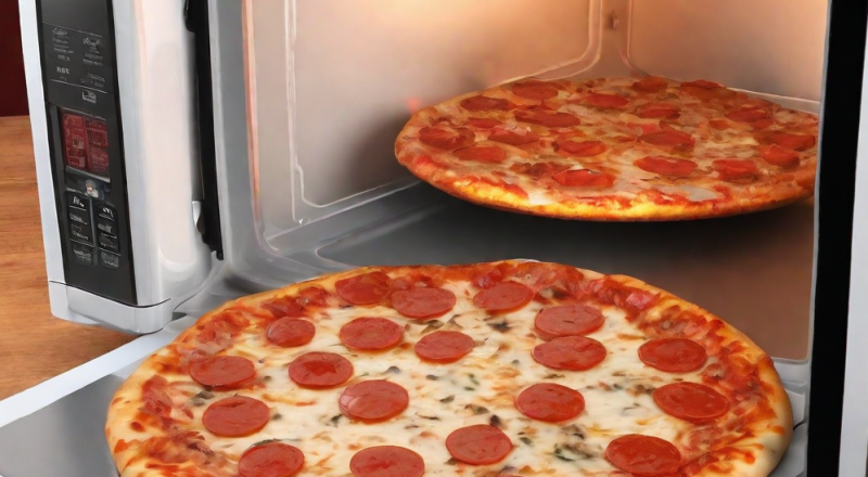 cook frozen pizza in microwave