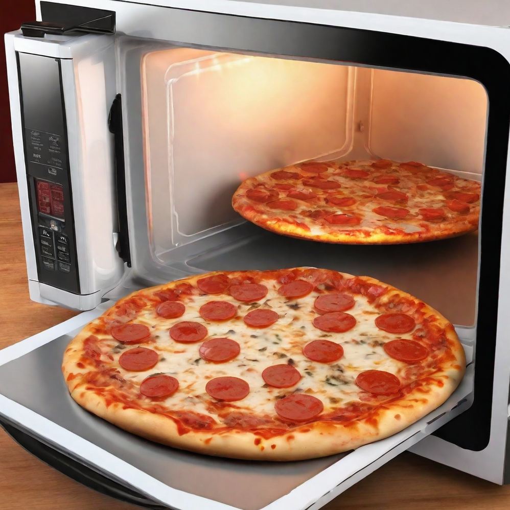 cook frozen pizza in microwave