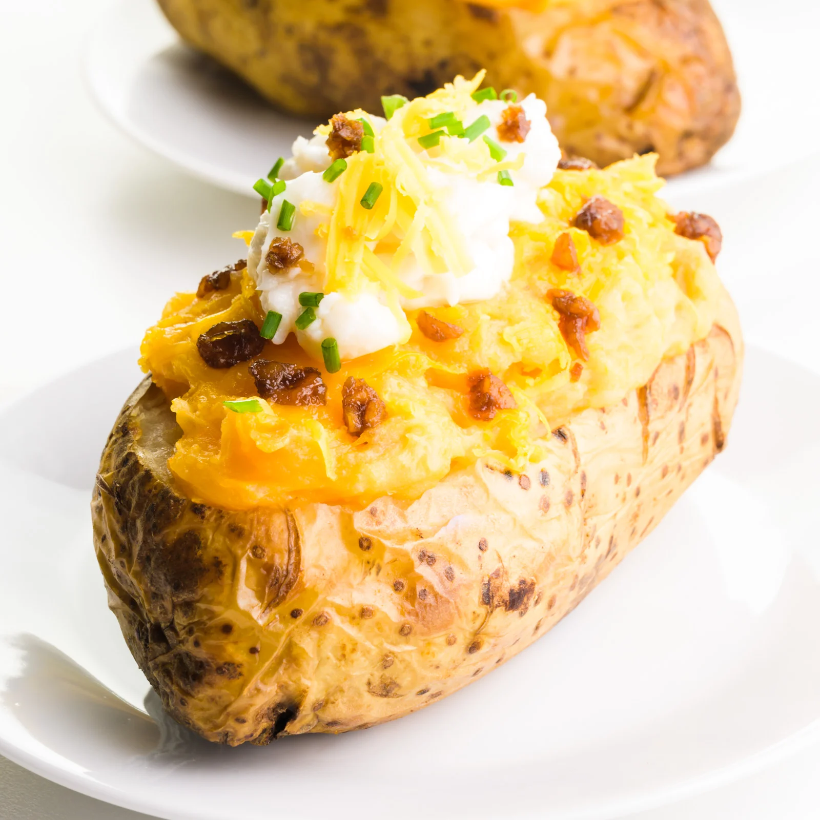 microwave 2 baked potatoes