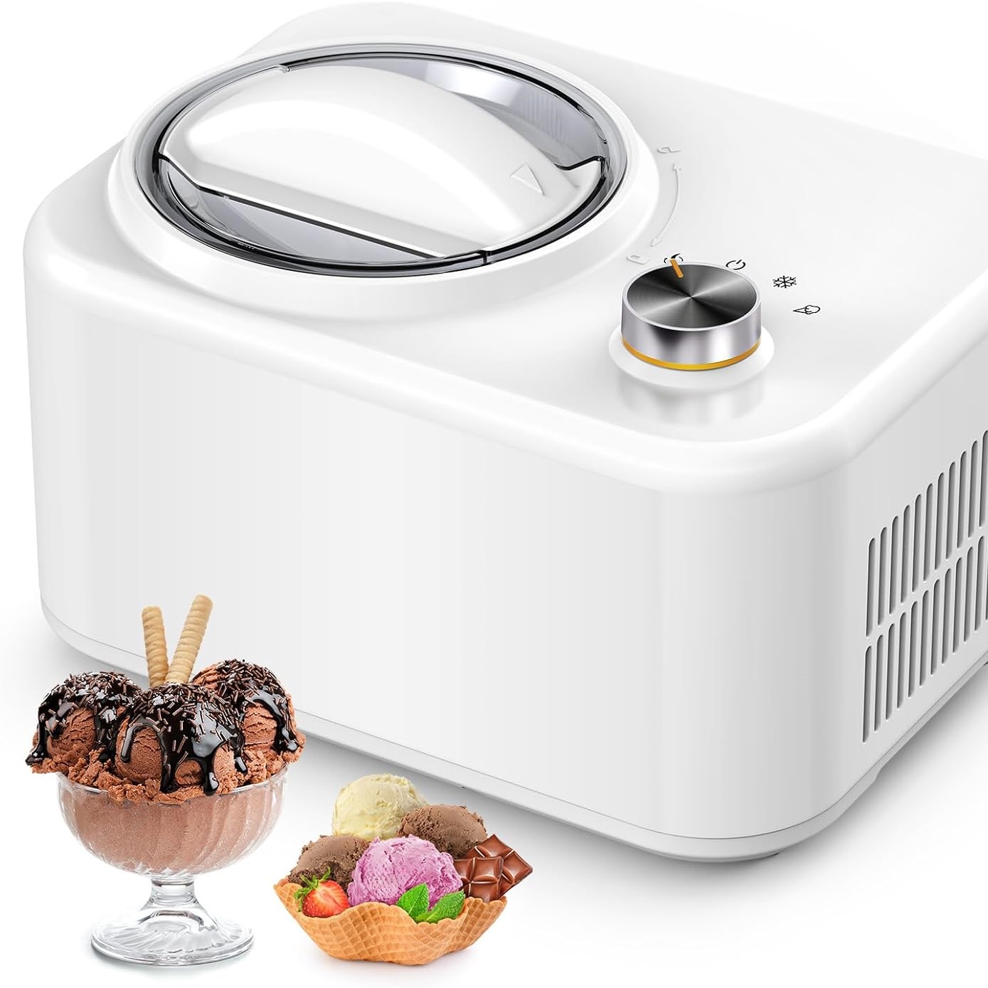 ice cream maker with compressor